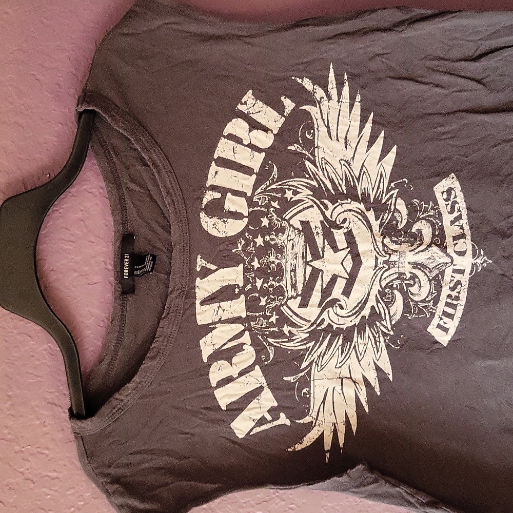 Forever 21 Army Girl Graphic Tee - Picture 2 of 7